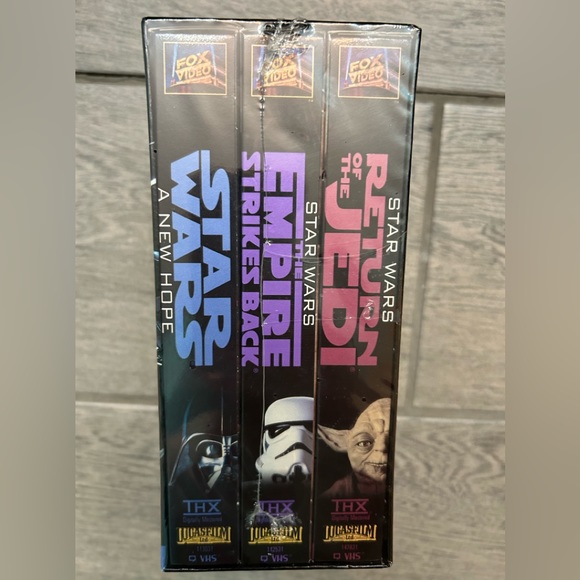 NWT Star Wars Trilogy VHS set NEW 3-Tape SEALED UNOPENED Original boxed set jedi - Picture 2 of 10